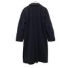 Amadeus 90s Old Reversible Wool Blend Stainless Collar Coat Navy X Khaki Women Used