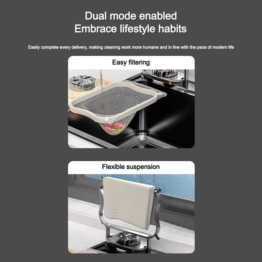 Fashion Suction Cup Kitchen Sink Filter Rack Foldable Multi-Purpose Drainage Basket Garbage Mesh Bag