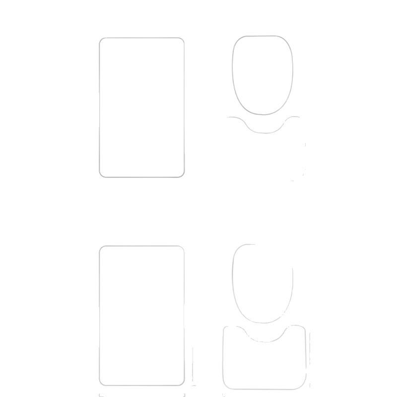 Flower 3D Digital Printing Shower Curtain Bathroom Without Punching Four-Piece Bathroom Curtain Shower Curtain Bathroom Curtain