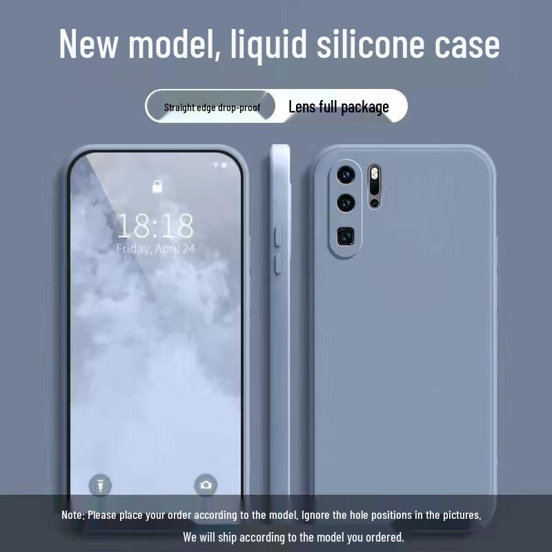 Huawei P30 Pro Solid Color Liquid Silicone Case - Full Coverage Drop Protection
