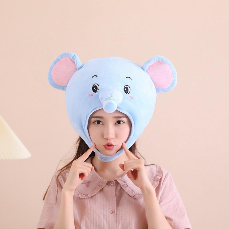 Cute Blue Elephant Hood Hat, Photo Props, Photo Props, Cartoon Headgear, Performance Props