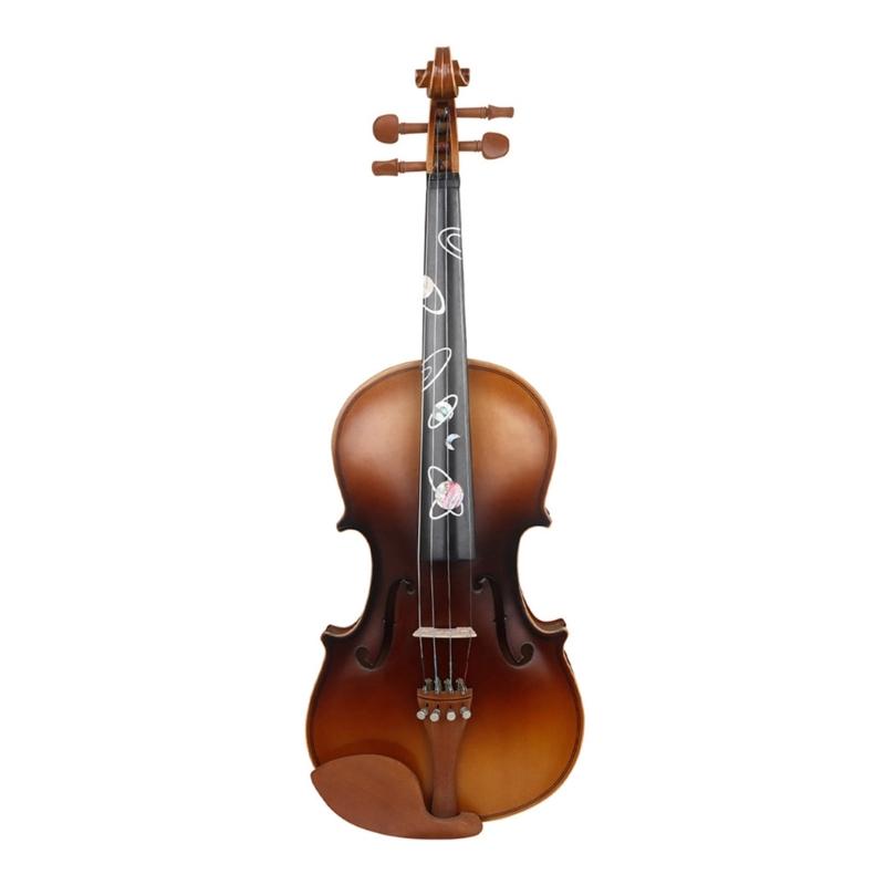 4/4 Size Violin Fingerboard Natural Ebony Wood Violin Finger Plate Fingerboard