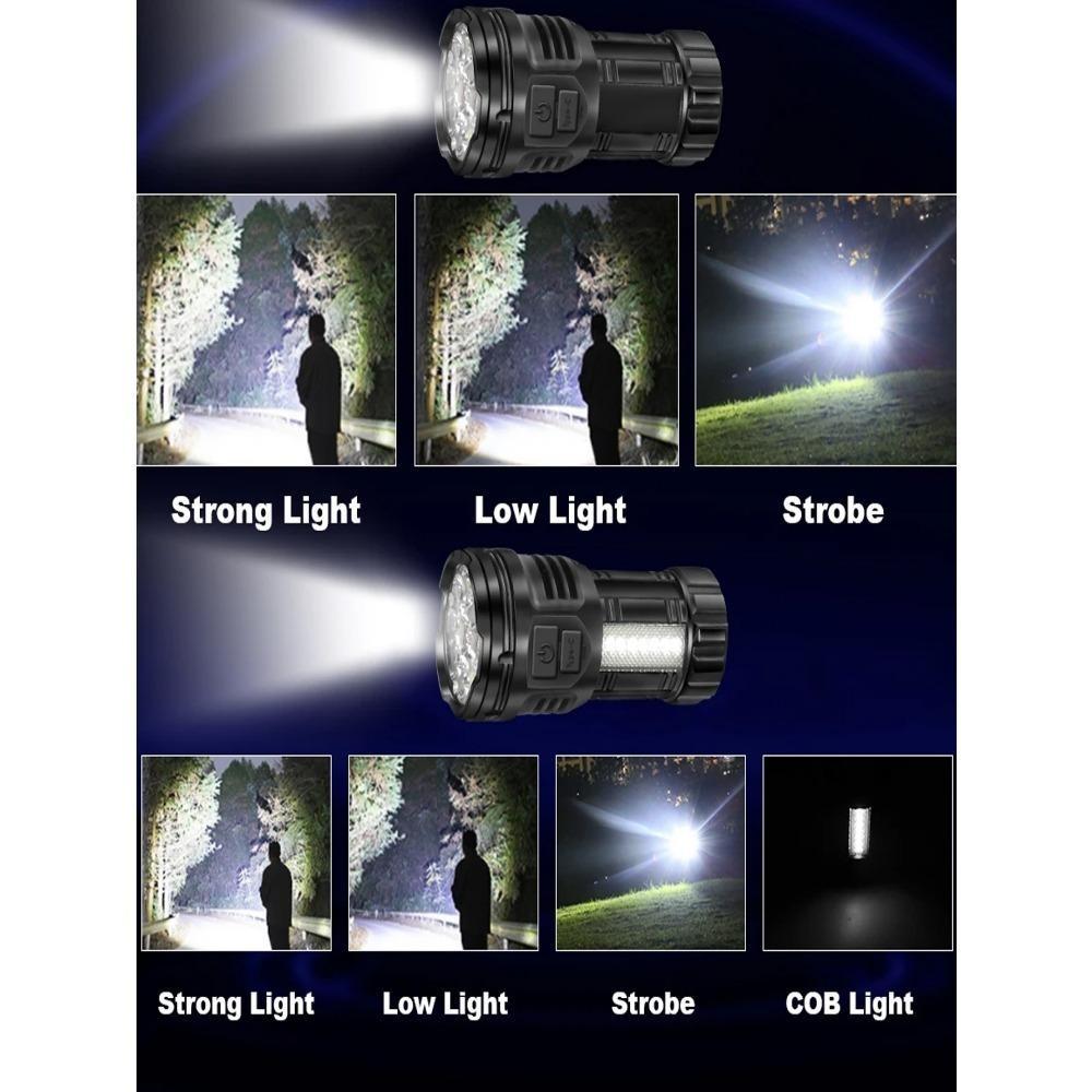 Strong Magnetic Flashlight Rechargeable Multi-function Portable Outdoor High-Intensity Torchlight Explosive Nine Core Strong Light Flashlight