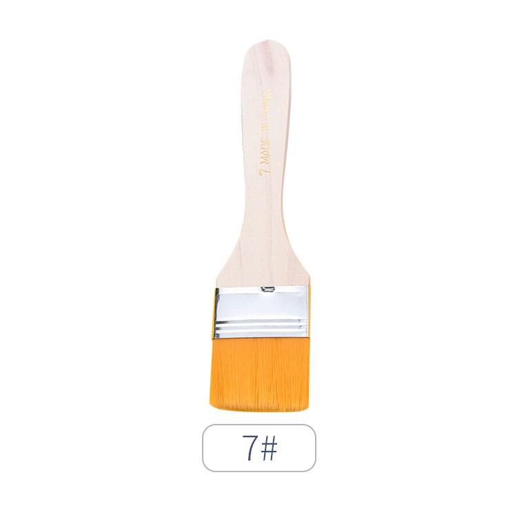 Nylon Oil Painting & Barbecue Brush Set: Pig Bristle Small Brush, Glue Brush, Dusting Brush, Paint Brush.