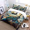 Fighter Jet Art Set Decor Bedding Set With 1 Duvet Cover 2 Pillowcases Single Double King Queen, Gift