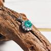 Gessen Paraiba Schlichtes Rosenschliff Schmuckset: Exquisite Ohrringe, Ring & Anhänger im leichten Luxusstil.