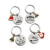 Świąteczny brelok z kółkiem na klucze Noworoczny świąteczny wisiorek Prezent Materiał ze stali nierdzewnej Prezent świąteczny