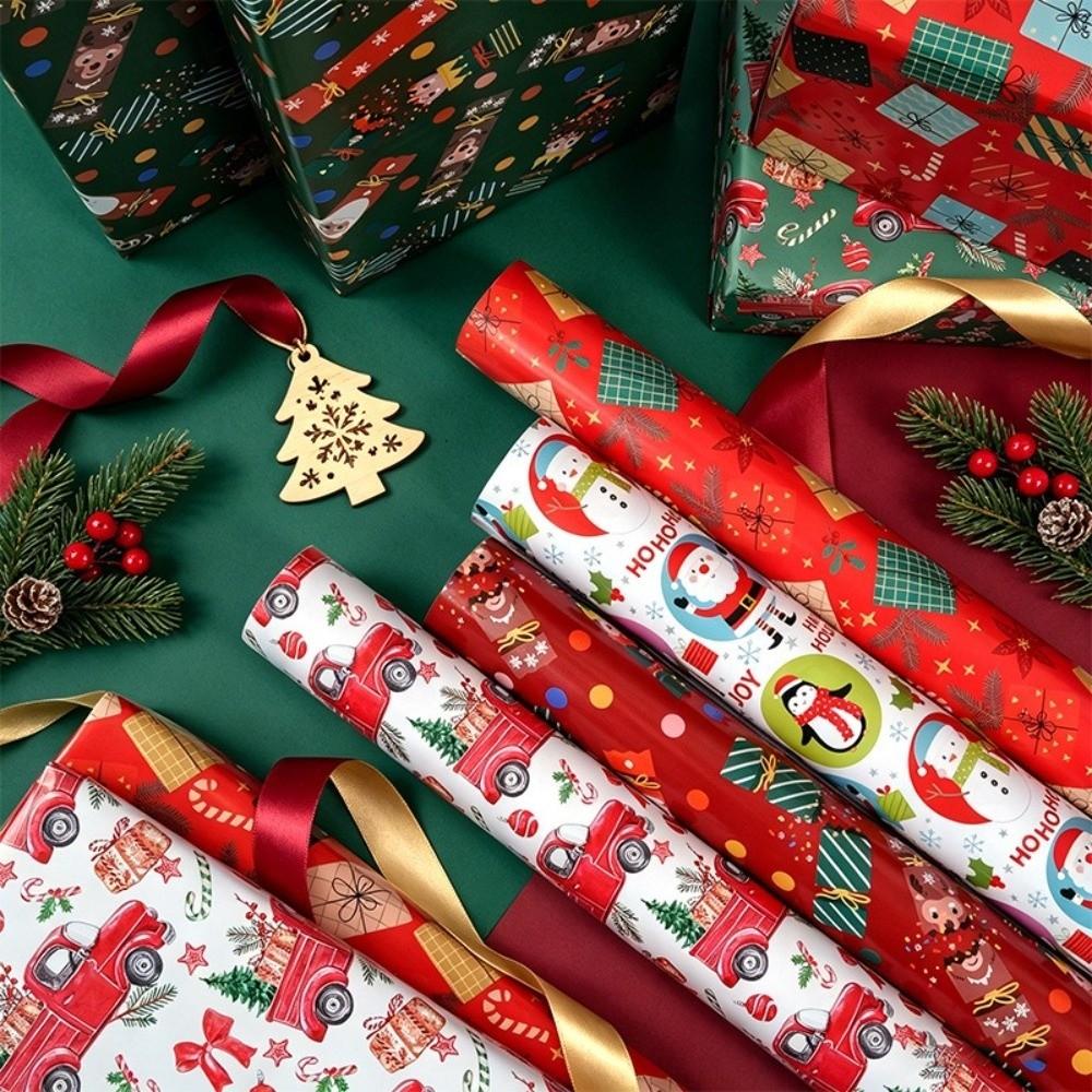Roll Christmas Wrapping Paper for Holiday Gifts Gift Wrapping Paper Festive Party Supplies