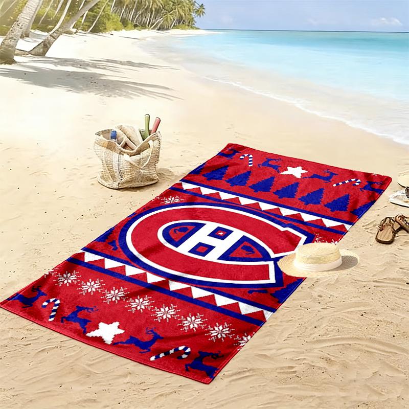 Montreal Canadiens Druck Strandtuch, Großes Weiches Schnelltrocknendes Handtuch für Strand Camping Schwimmen