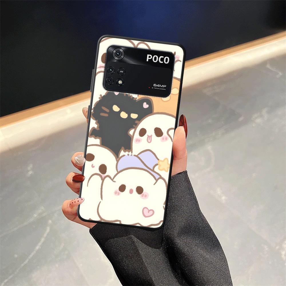 Case for Xiaomi Poco F8 C75 M3 M4 M7 Pro C50 F3 M5 X3 X4 X5 X7 Pro C61 F1 C71 Funda Phone Cover Cartoon Cute Cat