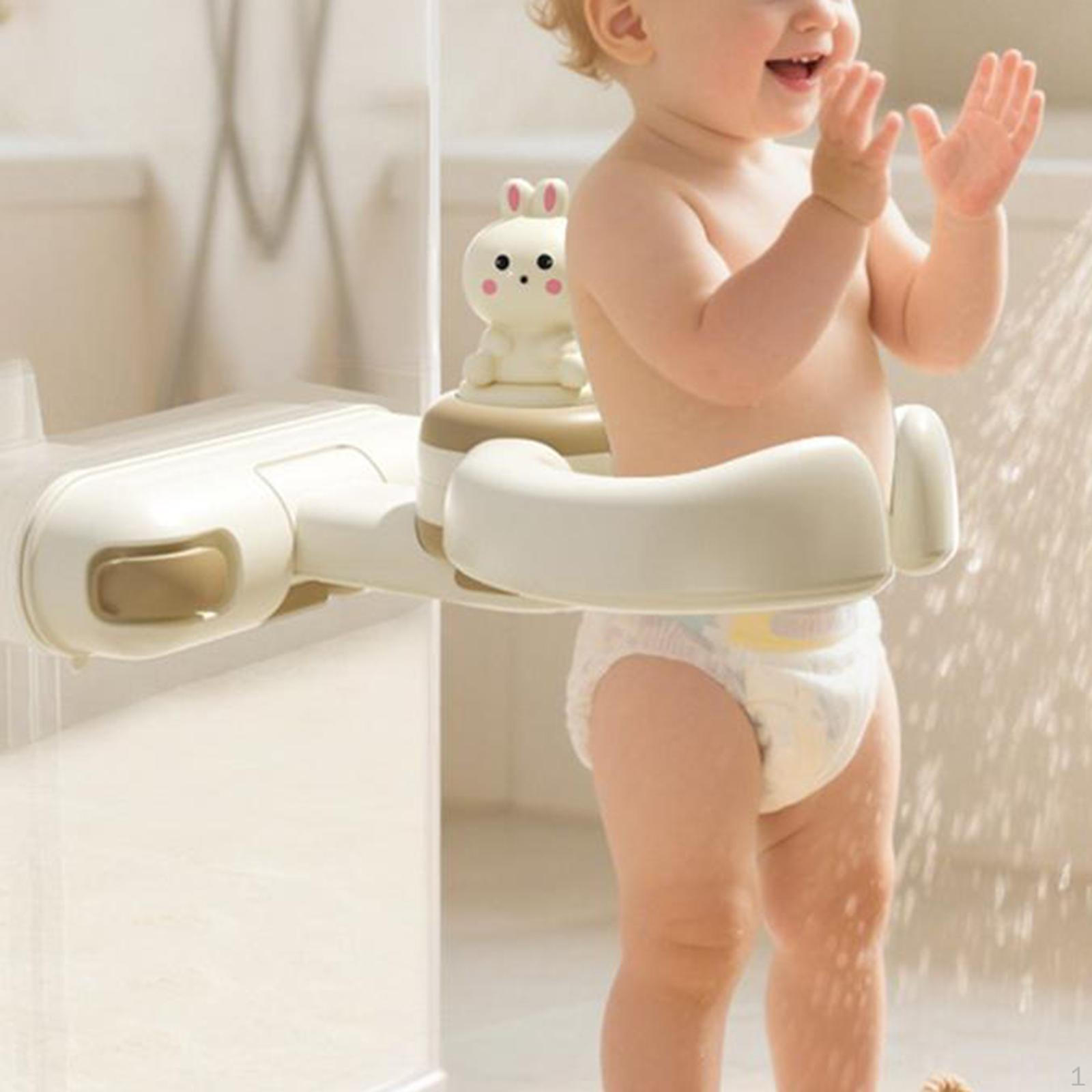 

Bath Stand Hug Portable Ergonomical Sounding Toy Smooth Handles Strong Suction Cups for Bathtub коричневый