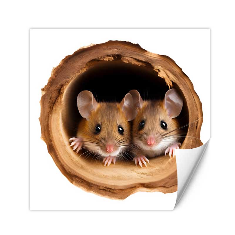 Funny Squirrel Mouse Wall Sticker Toilet Lid Stickers, Bedroom Entrance Living Room Porch Home Decora Waterproof Decals Stickers S744