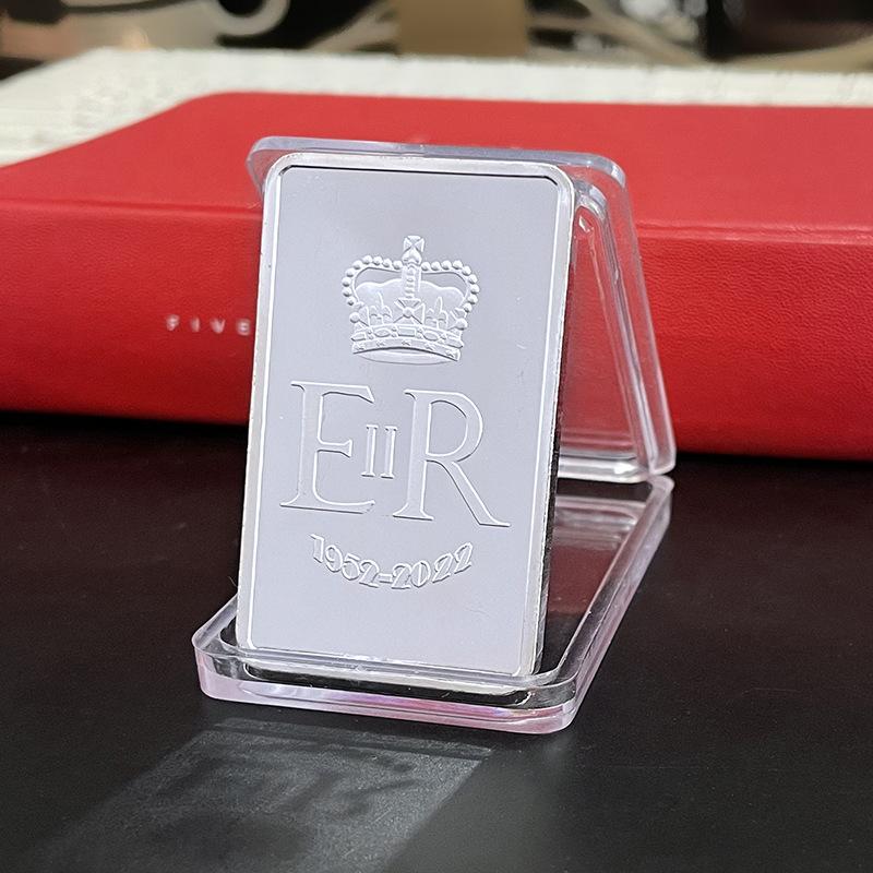Queen Elizabeth, Platinum Year, Anniversary, Commemorative Block, Diamond Year, Commemorative Medal, Gold and Silver Gifts, Collection