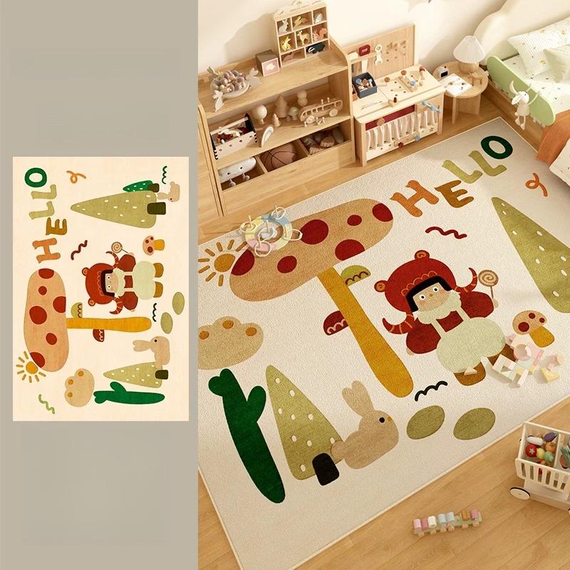 Large Area Living Room Decoration Carpet Cartoon Style Rugs for Bedroom Fluffy Soft Lounge Rug Thick Plush Floor Children's Mat