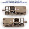 Interior Door Handle Set Compatible With 2003-2008 Toyota Corolla, 2005-2015 Toyota Tacoma, 2003-2008 Pontiac Vibe,Front Or Rear, Driver And