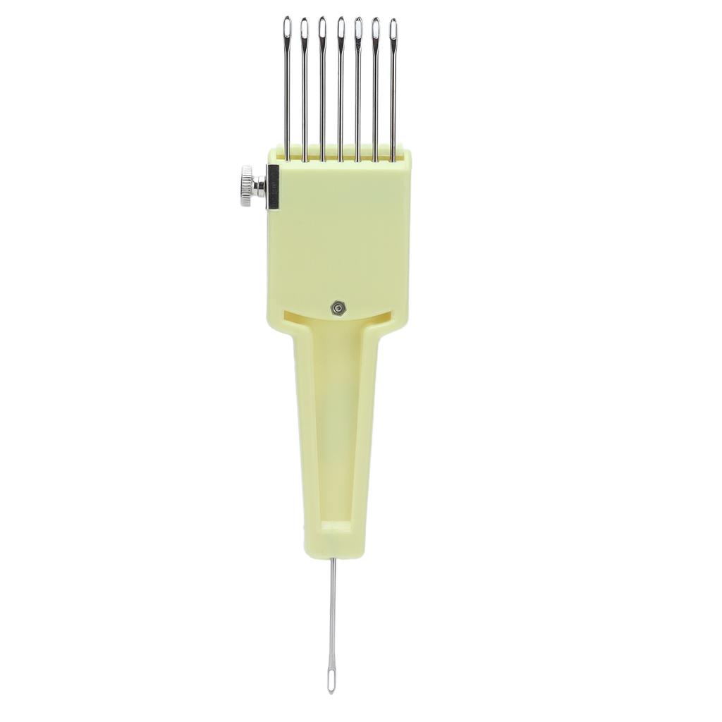 Knitting Machine Plastic Holder Stainless Steel Transfer Tool with 7 Needles for Sewing Machine