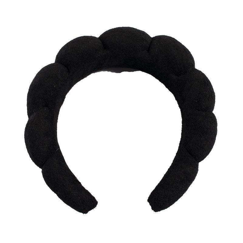 Cross-Border Waterproof Flannel Sponge Headband - Twist Braid Cloud Design for Washing Face