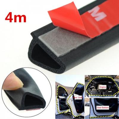 4meter D-shaped Car Door Seal Weatherstrip Rubber Trunk Lid Hood Edge Ulation