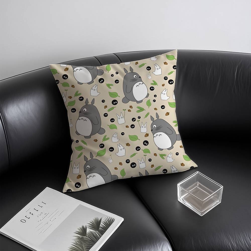 Anime T-Totoro Pillow Case Anti-Dustmite Invisible Zipper Sofa Bed