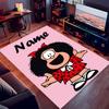 Custom Personalization Mafalda Print Area Rug - Soft, Washable Non-Slip Indoor Mat,Living Room,Home&Office Decorative Rug