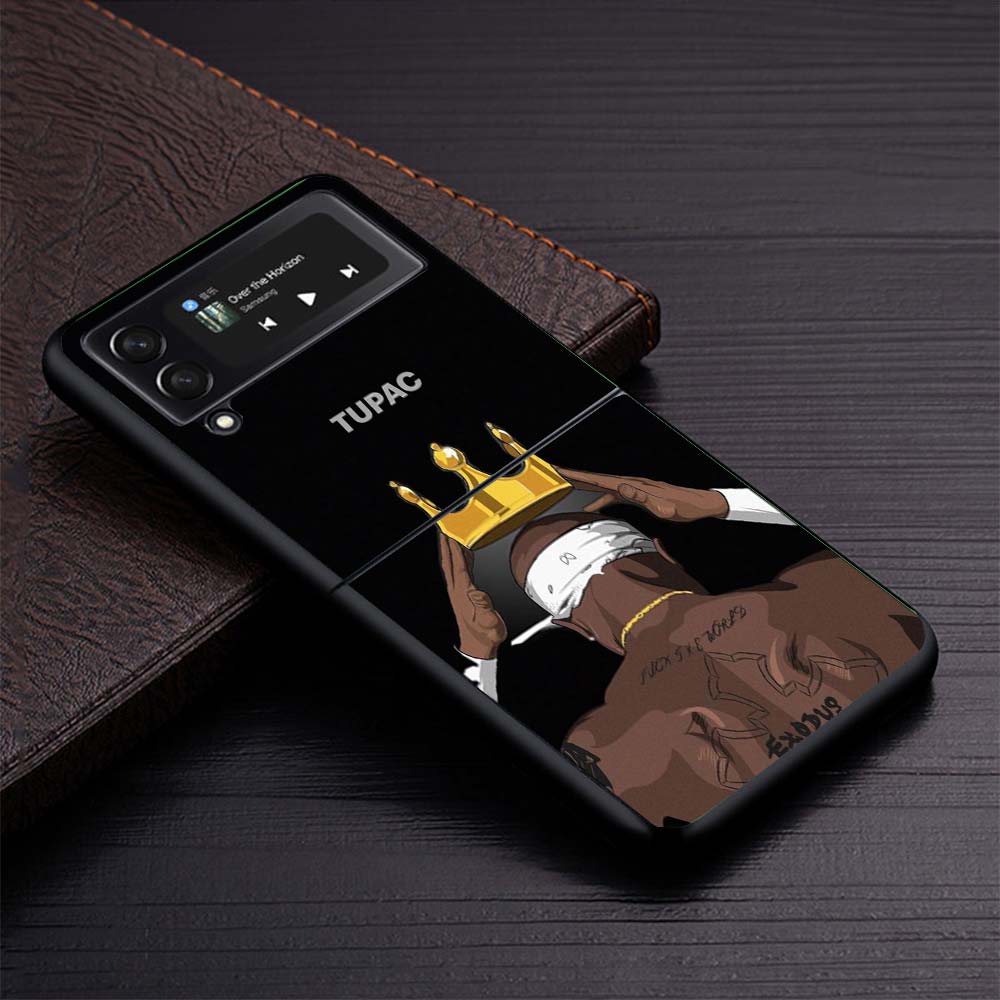 

Чехол для телефона рэпера 2pac певца Tupac для Samsung Galaxy Z Flip7 Flip6 5G Flip4 Flip5 Flip3 Чехол Z Flip 7 6 5 4 3 PC Корпус Coque Samsung Z Flip