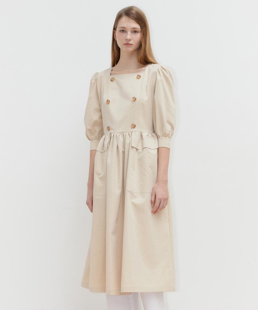 Sinun Shirt Long Dress (Beige)