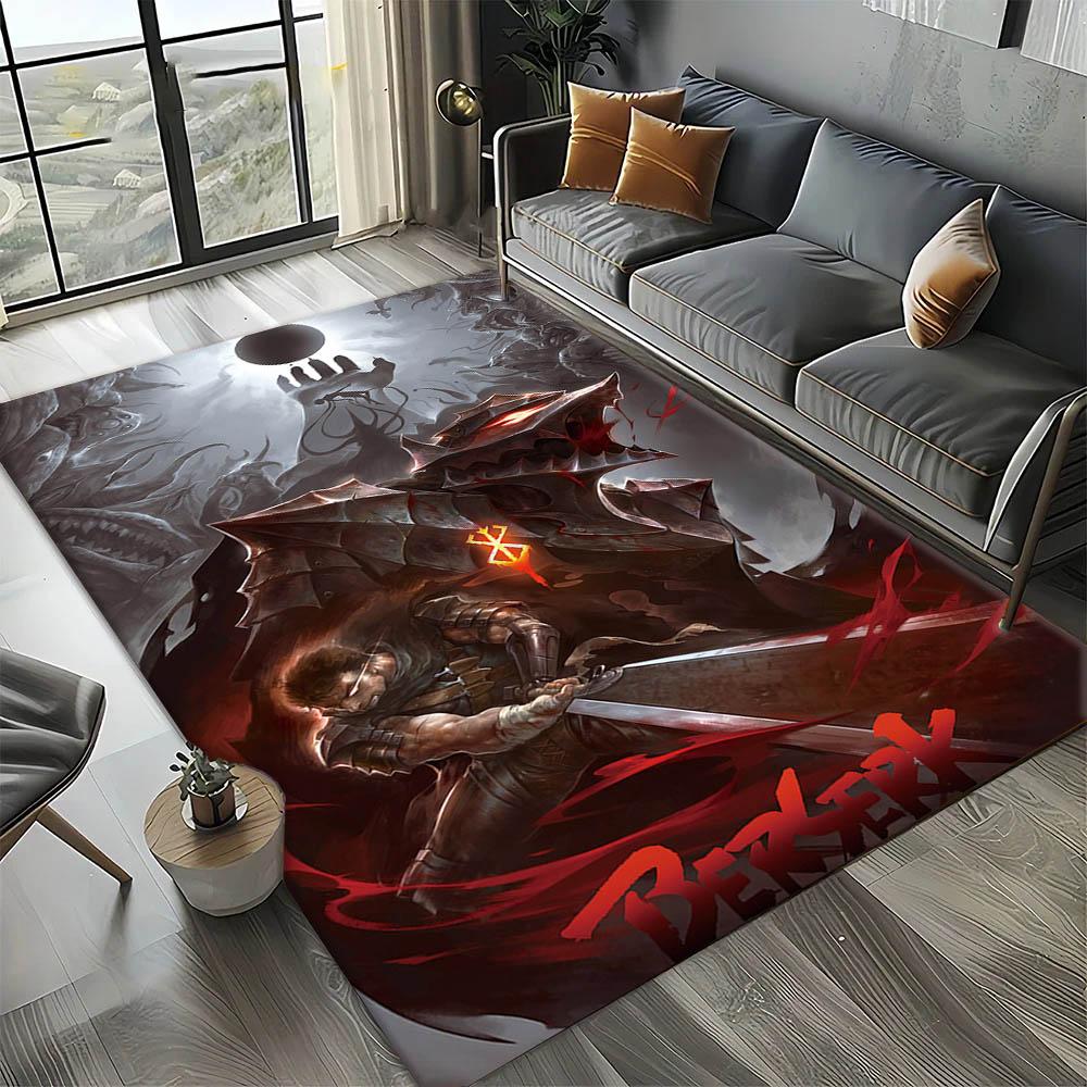 Tappeto Tappeto Artistico Cartoon Anime Giapponese 3D B-Berserk per Decorazione Soggiorno Casa Camera da Letto Divano Regali Tappeto per Area Bambini Tappetino Antiscivolo