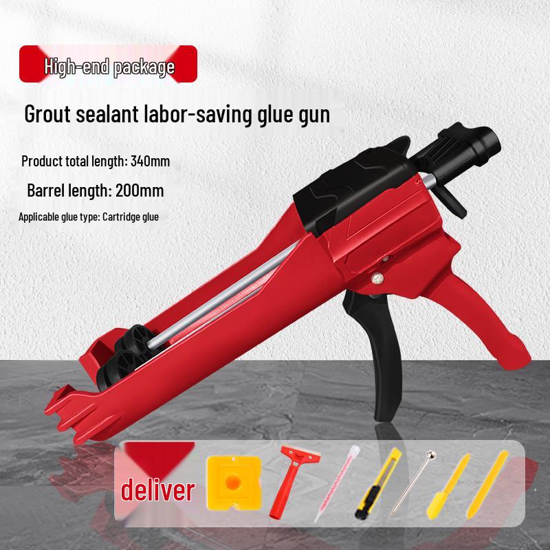 Complete Home Caulking Tool Set: Caulking Gun, Trowel, Scraper, Corner Tools, Labor-Saving Glue Gun, Dual-Cartridge Gun