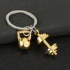 Trendy Workout Inspired Keychain Zinc Alloy Dumbbell Charm For Active Individuals Unique Fitness Gift Choice