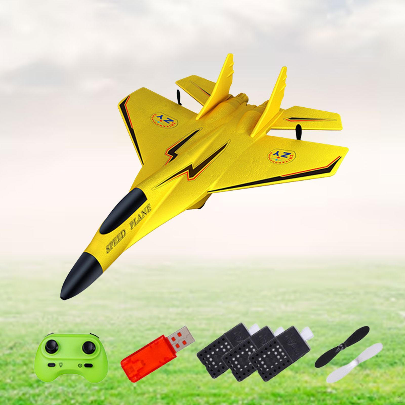 

2-канальний дистанційний літак із фіксованим крилом, легкий, 2,4 г, легкий у польоті, дистанційне керування, літак, хобі 3 yellow