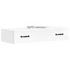 Wall Mounted Side Table High Gloss White 87.5 x 34.5 x 17 cm