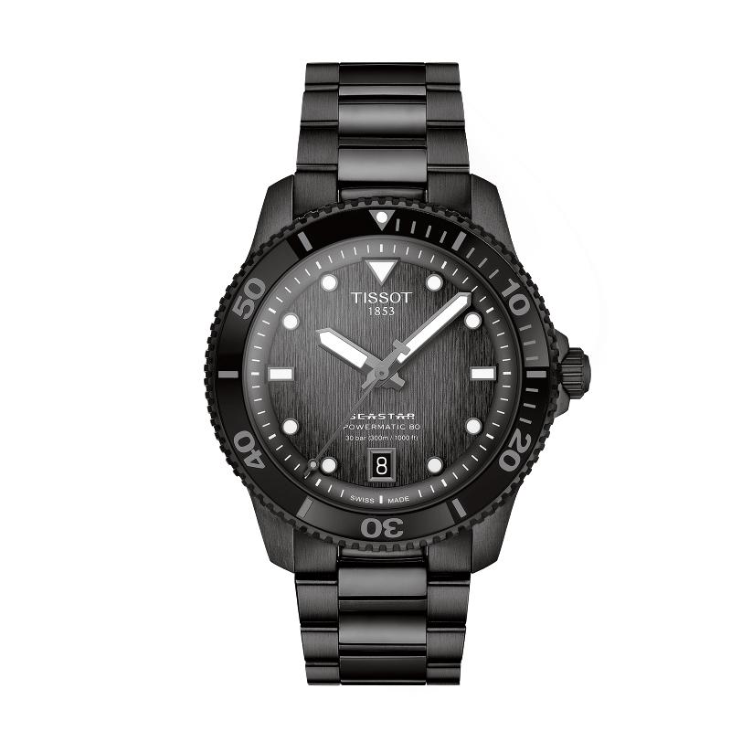 

TISSOT Starfish Collection Automatic Mechanical Movement 300 meter Water Resistance Unisex Watch 40mm Black Dial T120.807.33.051.00 Gray Dial