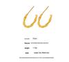Qiong Yao Stainless Steel C-shaped Hoop Earrings, Fashionable 18K Gold-Plated, Exaggerated Design