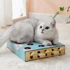 Corrugated Paper Cat Hitting Hamster Interactive with Rocking Cat Scratcher Cardboard Toys Entertaining Durable