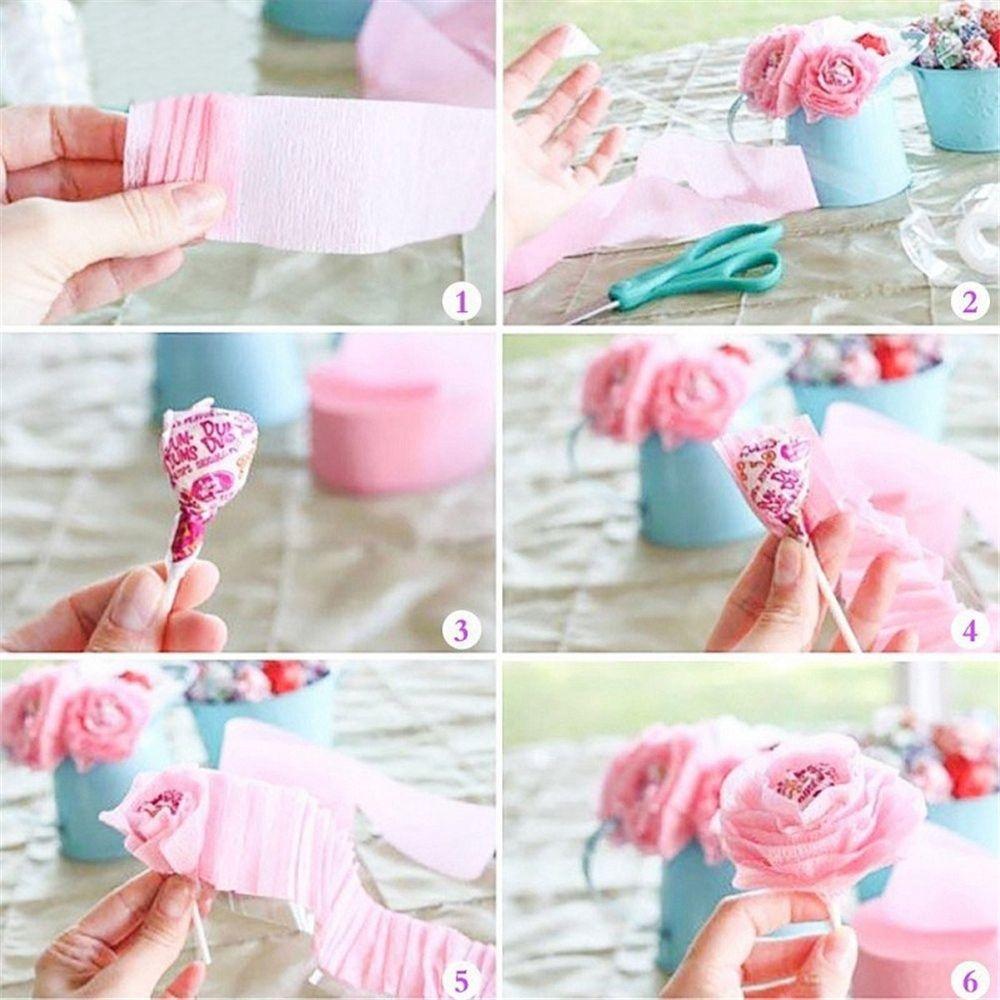 Decoration Ceremony Handmade Birthday Party Crepe Paper Crinkled Papers Craft Streamer Roll