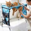 Folding Pet Grooming Hammock Anti-Scratch with Support Frame Pet Washing Station Sturdy Detachable Dog Grooming Table