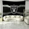 Las Vegas Raiders Logo Wall Tapestry Aesthetic Wall Hanging Printed Fabric Blanket Decorative Tapestries for Bedroom Living Room Home Decor