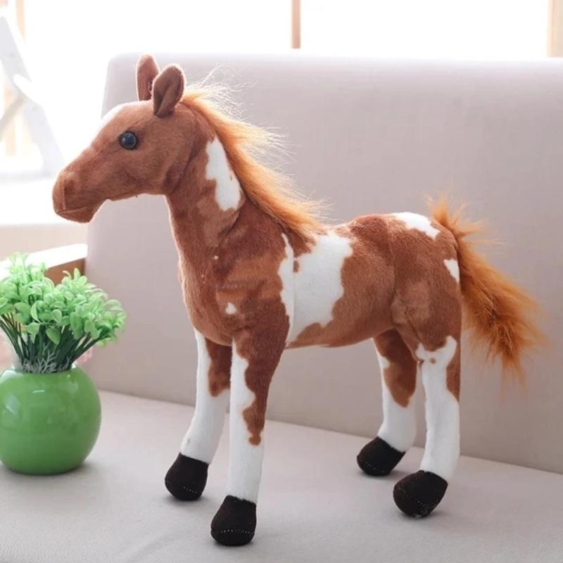 28cm Cute Creative Cartoon Simulation Horse Plush Toy Doll Home Decoration Ornaments Children Kawaii Toy Boyfriend Birthday Gift