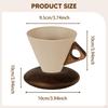 Cone Base Coffee Mug for Tea And Drinks, Porcelain Cup Office Home