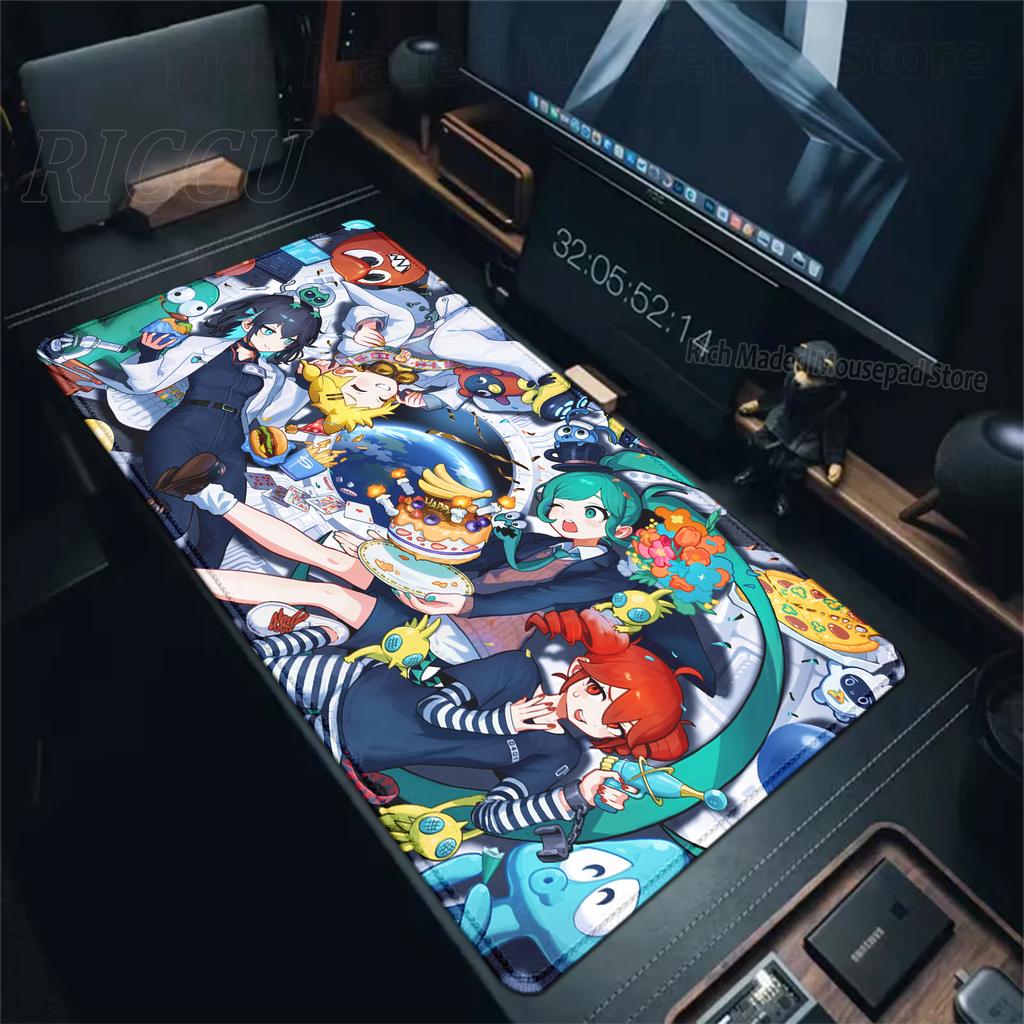 Cute Anime Girl K-Kasane Teto Mousepad Large Gaming Mouse Pad LockEdge Computer Keyboard Desk Mat PC Cabinet Tablepad XXL Mats
