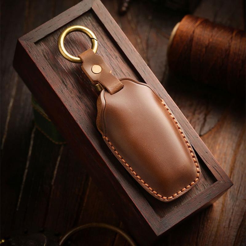 Styling Mouldings Car Fob Key Cover Keychain Accessories Leather Case Holder Protector Shell for Nio Es6 2019 Es8 2018 Keyless E