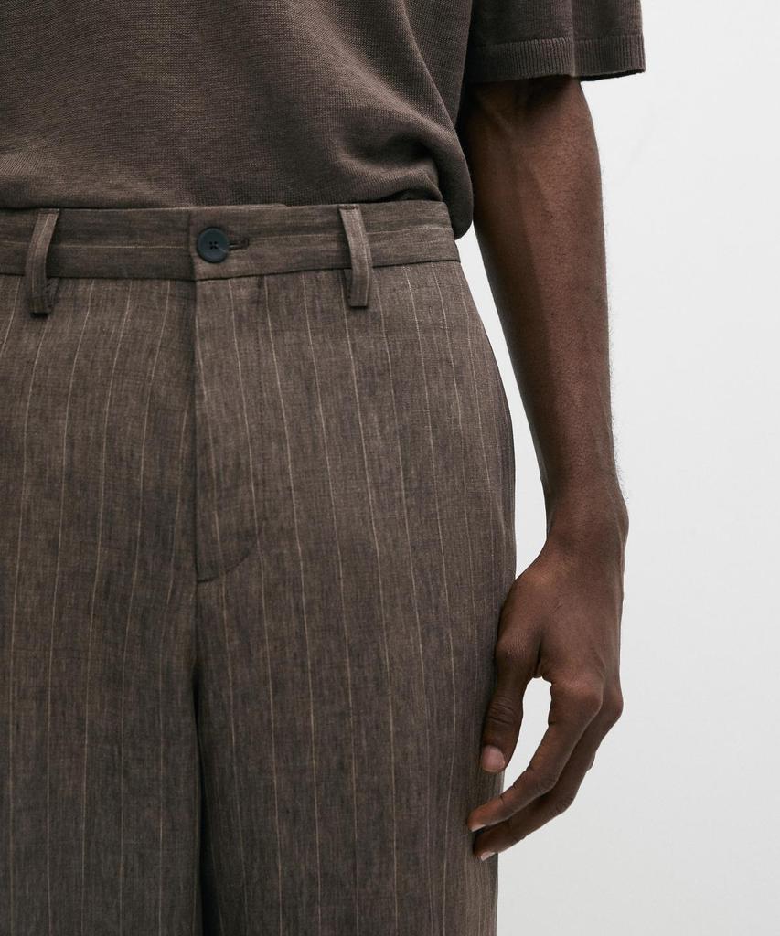 Masimodutti Linen Striped Pants