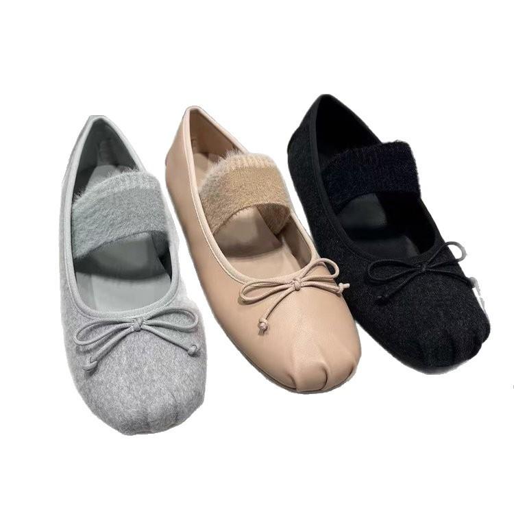 Xiaohongshu Popular Single Shoes Women 2025 Autumn New Bow Retro Mary Jane Shoes Ballet Single Shoes Women