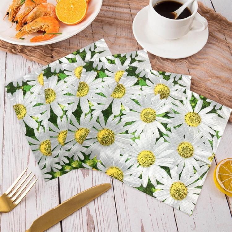 20PCs Eucalyptuses Patterneds Napkins Absorbent Dinnerware for Festives Gatherings