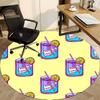 1pc Dice Cocktail Pattern Chair Carpet for Office Non Slip, Lightweight, Machine Washable Rug for Office Holiday Decor