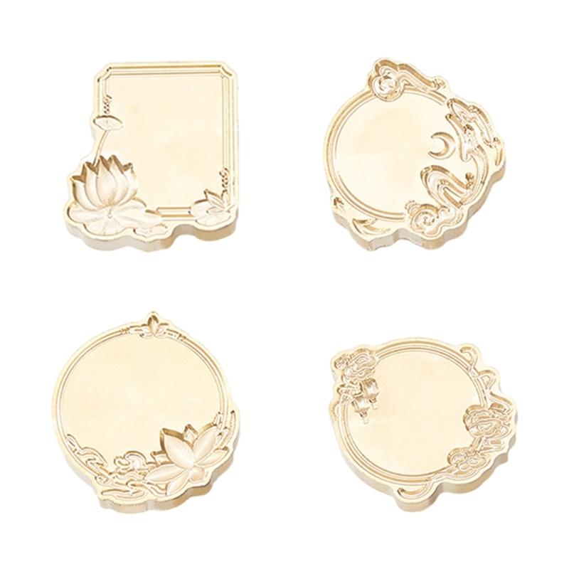 Sealings Wax Stamp Head for Envelope Invitation Card DIY Scrapbooking Flower Photo Frame Seal Stamp Head Replacement