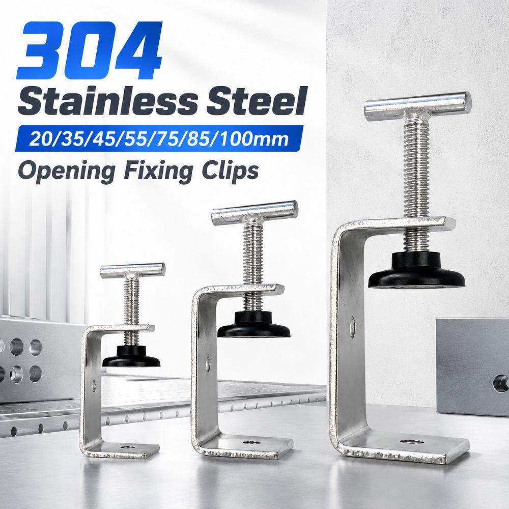 304 Stainless Steel C-clamp Woodworking Fixing Clips  Multi-purpose Fastening Tools
