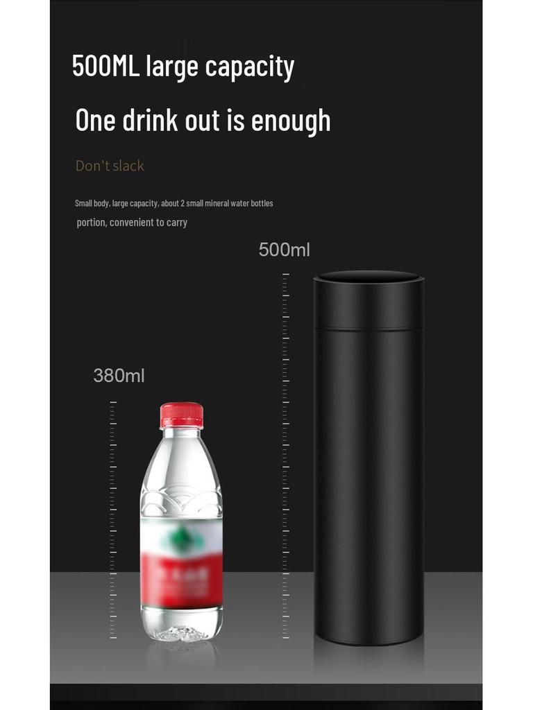 Herren Smarte Anzeige Isolierte Edelstahl-Teekanne mit Sieb