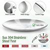 304 Stainless Steel Cat Bowls, 6.7 Inch Extra Wide Shallow Cat Plates for Whisker Fatigue Relief, Metal Kitten Feeding Dishes