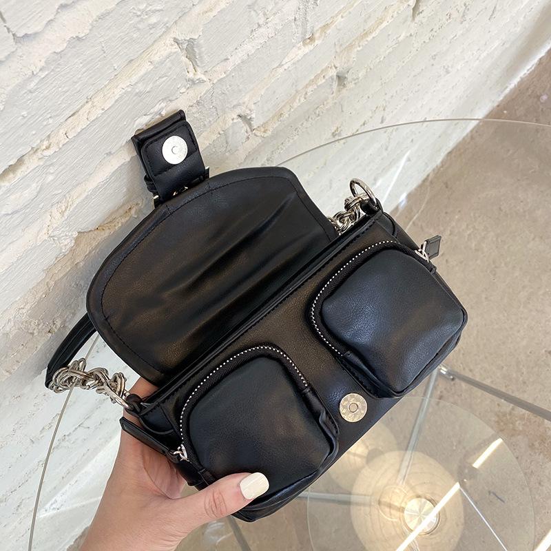 Mini Retro Round Chain Crossbody Bag - 2025 Trendy Baguette Design